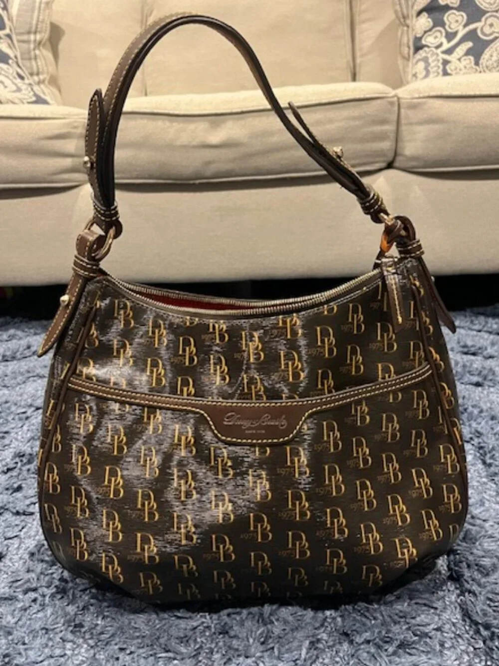 Dooney & Bourke 1975 Collection - Patent Leather Monogram Purse + Wallet Set - Picture 10 of 16